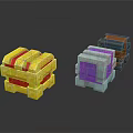 Stylish Stackable Clothing Storage Boxes in Yellow Light Blue and Navy Designs