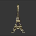 Decorative Wooden Eiffel Tower Furniture Model With Intricate Design For Home Interior Decoration