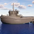 Gray Modern Yacht Sailing On Blue Sea With Clear Sky And White Clouds