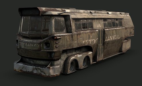 Retro Bus 3d model