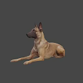 Brown Game Movie Character Dog In Standing Pose With Gray Background