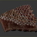 Intricate Handcrafted Woven Vessel With Reddish Brown Texture And Black Ropes