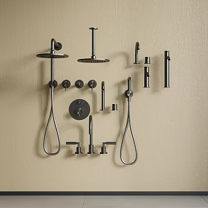 Shower Combination Faucet Toilet 3d model