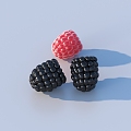 Mulberry fruit ornaments 3d model