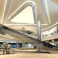 Modern Shopping Mall Hall With Glass Storefronts Mannequins And Bright Lighting