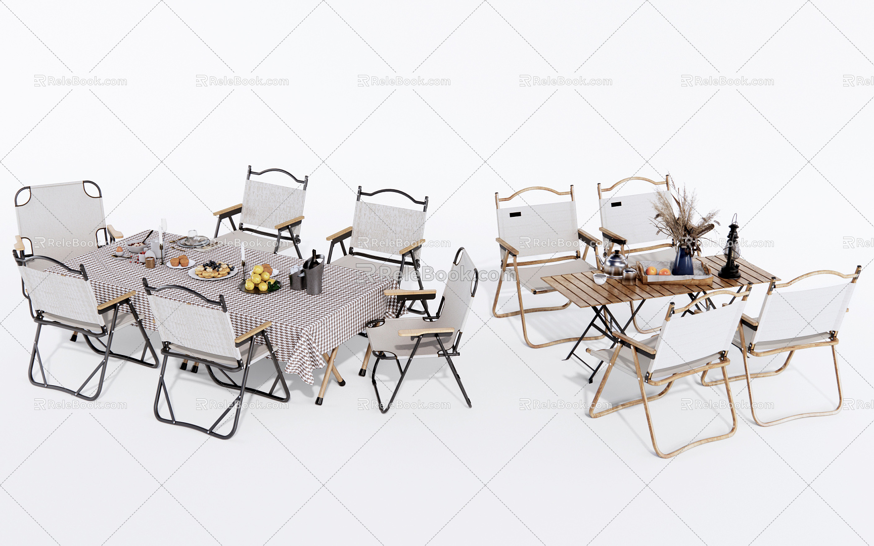 Modern Outdoor Table and Chair Camping Outdoor Table and Chair 3d model