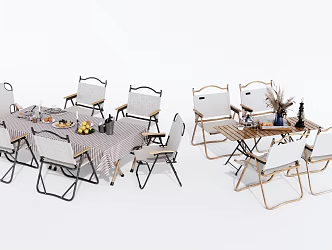 Modern Outdoor Table and Chair Camping Outdoor Table and Chair 3d model