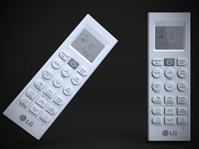 LG Remote Controls Featuring Display Screen And Buttons For Daily Electrical Appliances 3d model