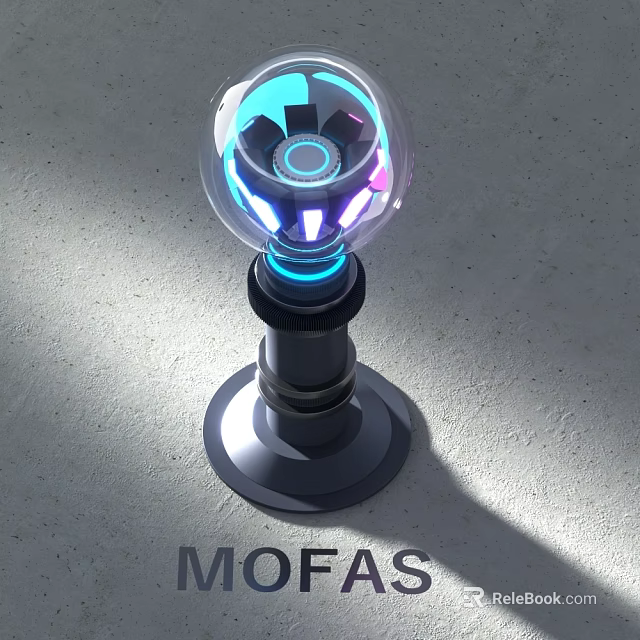 Decorative Light With Modern Design Transparent Sphere And Colorful LED Glow 3d model 