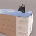 Modern Jewelry Cabinet With Transparent Panels And White Drawers For Storage