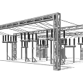 Large Industrial Equipment With Metal Frame And Electrical Distribution Components