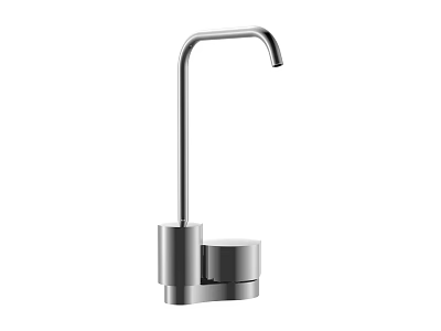 Modern Stainless Steel Faucet with Minimalist Design Countertop Mounted and Sleek Polished Finish 3d model
