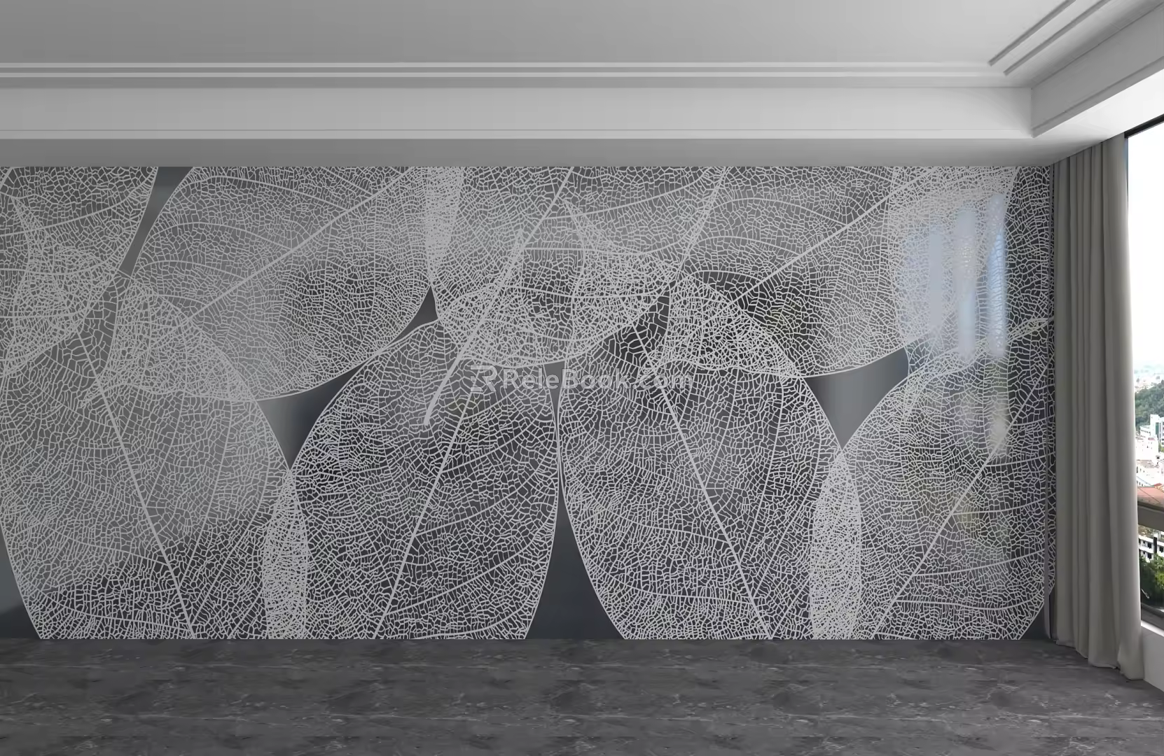 Modern background wall 3d model