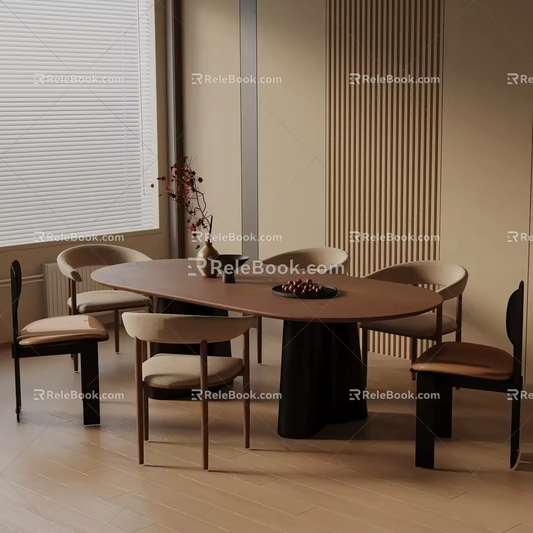 Modern table combination 3d model