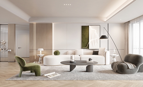 modern living room 3d model