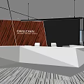 Modern reception desk 3d model