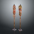 Ruins Relics Maya Ruins Maya Totem Totem Tribal Totem Ancient Ruins Ancient Cultural Relics 3d model