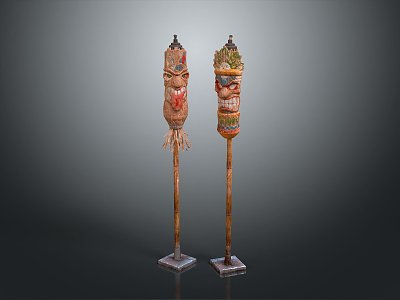 Ruins Relics Maya Ruins Maya Totem Tribal Totem Ancient Ruins Ancient Cultural Relics 3d model