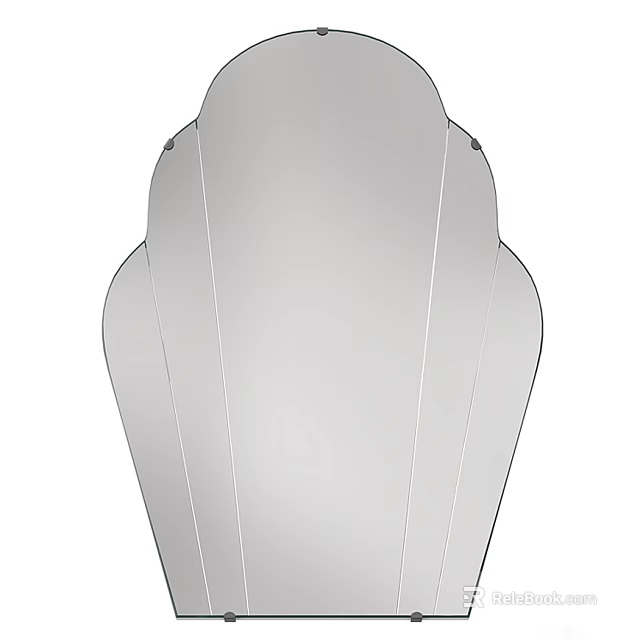 Stylish Decorative Mirror With Unique Shape 3d model 