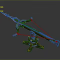 Siege Vehicle Siege Crossbow Arrow Mechanical Crossbow Shift Bow Arrow 3d model