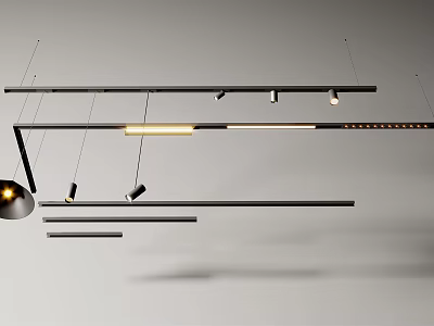 Modern Downlights And Spotlights With Sleek Design For Contemporary Home Ceiling Lighting 3d model