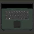 Rugged Green Industrial Laptop Showing Colorful Technical Data Charts On Screen