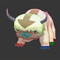 Modern Game Character Bison Cartoon Bison 3d model