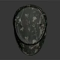 Camouflage Military Style Hat With Green Brown Pattern And Flat Top Design