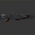 Futuristic Sci Fi Weapon Design With Scope Blue Red Accents And Grip