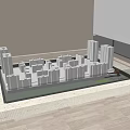 Modern Commercial Architectural Model Display Equipment With Glass Platform And Lighting