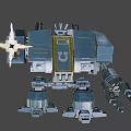 Modern Weapon Machine Gun Design With Firing Mechanism And Spark Effects
