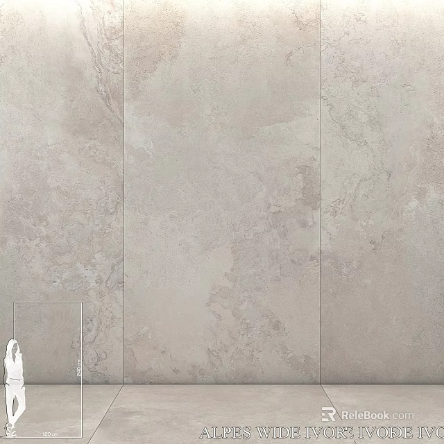 Gray Stone Wall Components With Modern Textured Surface For Interior Design 3d model 