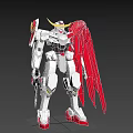 Smart Robot Mecha With White Body Red Wings And Yellow Horns Design