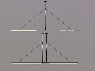 Modern chandelier 3d model
