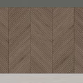 Elegant Wooden Wall Paneling With Herringbone Pattern And Top Lighting 3d model