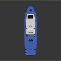 Tugboat With Blue Red Hull White Superstructure And Deck Equipment Wheelhouse