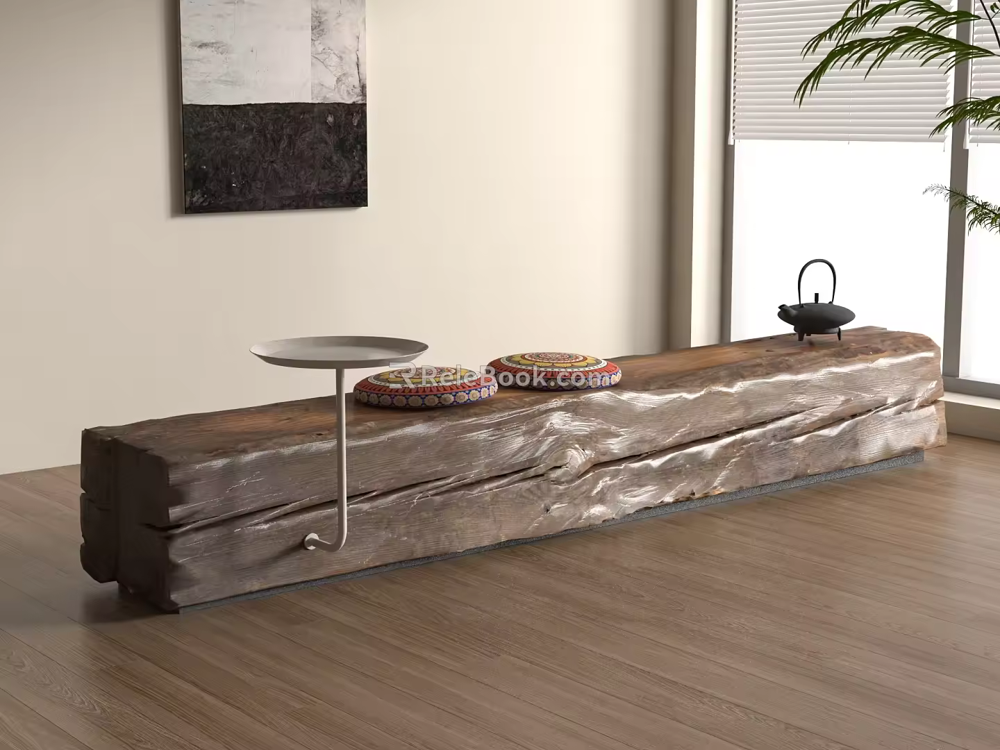 Middle Ages Other Stool Log Bench Casual Bench 3d model
