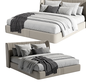 Poliform double bed 3d model