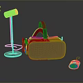 Modern VR Headset For Computer Gaming With Microphone Stand And Wireless Remote Controller