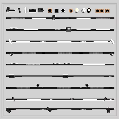 Downlights and Spotlights Modern Aluminum Recessed Ceiling Lighting Fixtures for Home Use 3d model