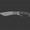 Tactical Survival Knife With Textured Blade Ergonomic Handle Hole And Red Lanyard