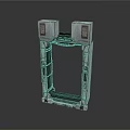 Industrial Metal Frame Structural Component With Panel Brackets And Vents
