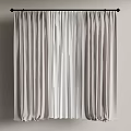 Gray And White Sheer Curtains For Modern Window Treatment With Elegant Draped Design
