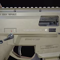 Modern Tactical Desert Tan Pistol With Rail System Sight Magazine And Bullets