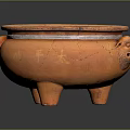 Chinese-style water tank container 3d model