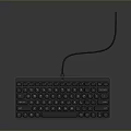 Compact Wired Keyboard With Sleek Modern Design As Electronic Device Accessory