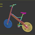 Modern Sleek Bicycle With Orange Frame Teal Accents Gray Seat And Black Tires