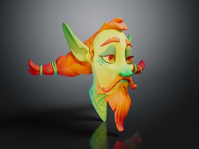 Modern Game Character Mask Elf Avatar Elf Avatar 3d model