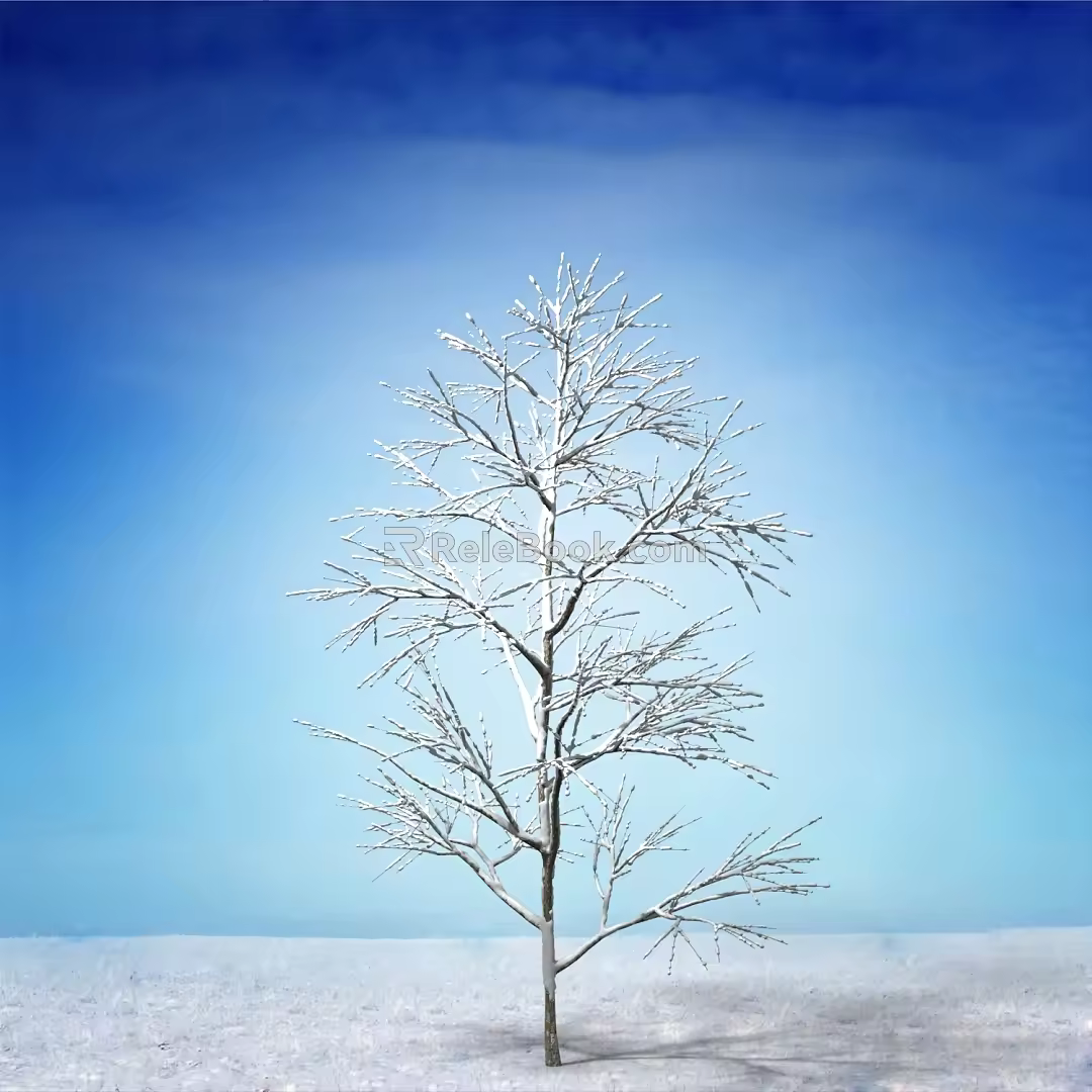 Modern Dead Tree Snow Dead Tree 3d model