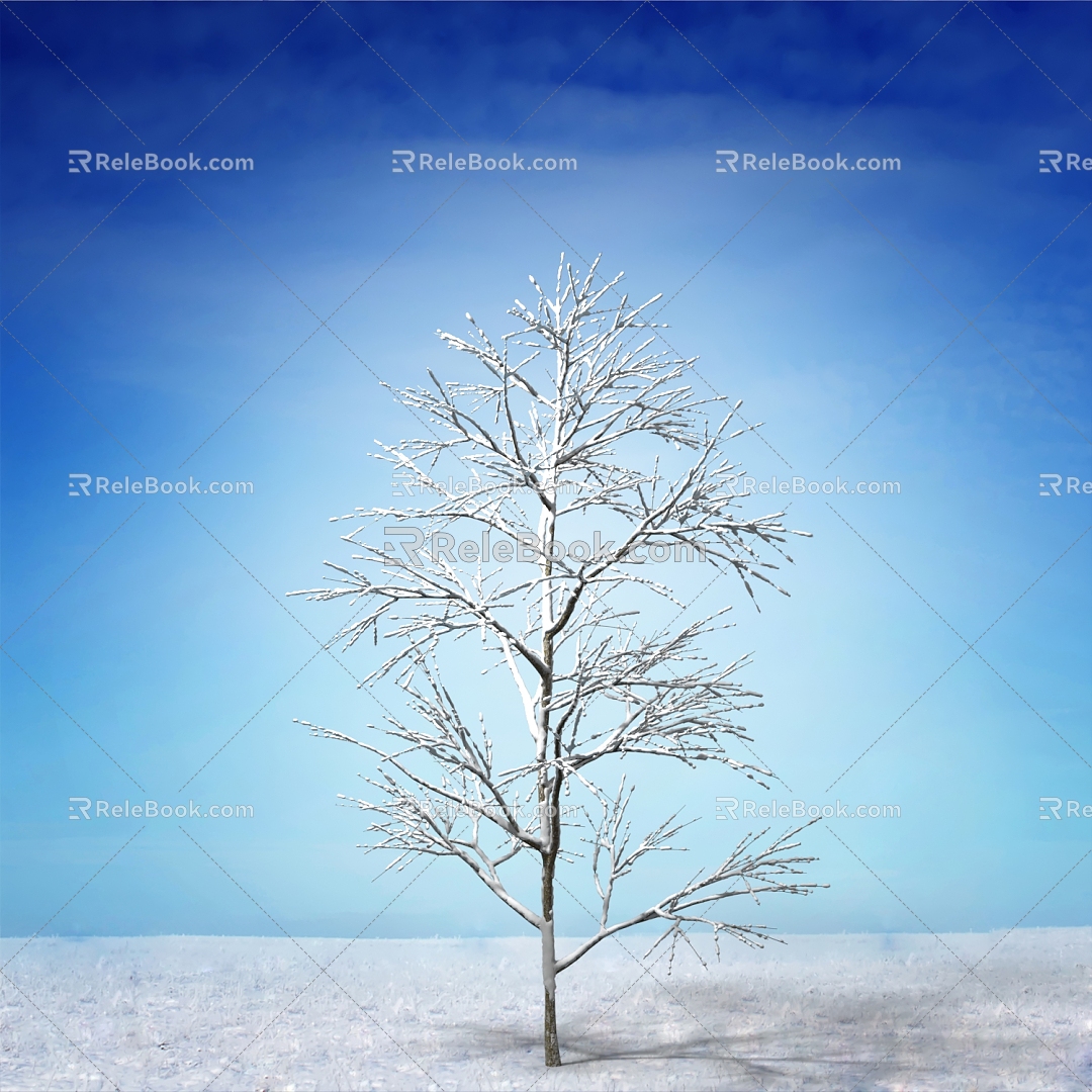 Modern Dead Tree Snow Dead Tree 3d model